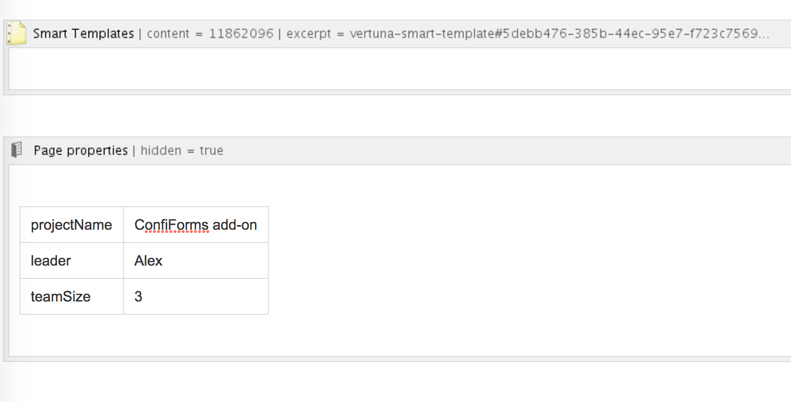 using confluence page properties with smart templates vertuna wiki