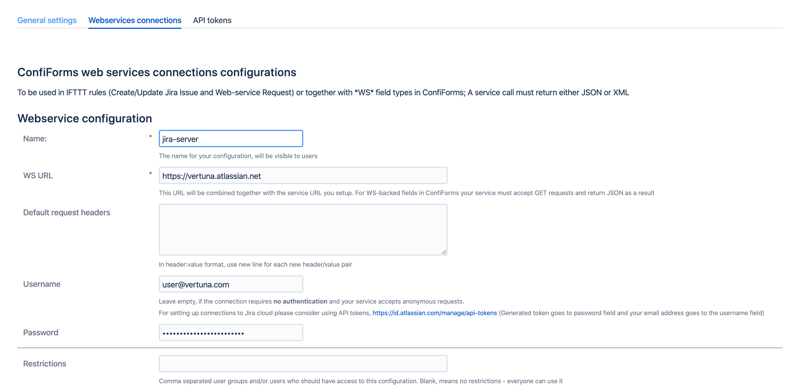 how to use confluence api for web app