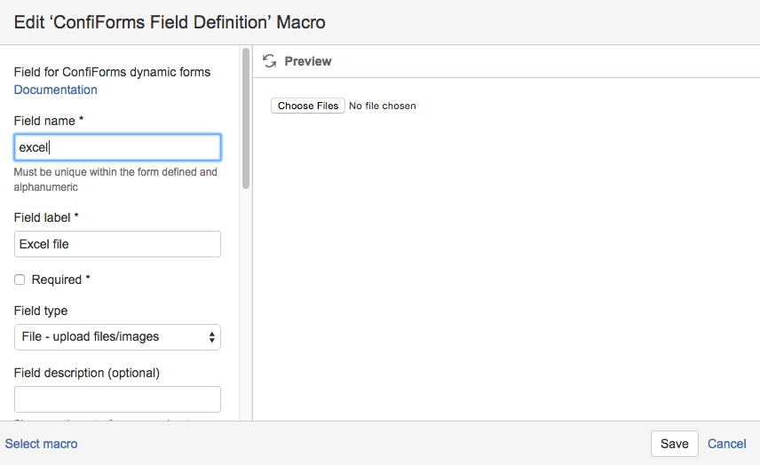 Using Confluence Excel Macro With Pages Created By Confiforms App Vertuna Wiki Confiforms