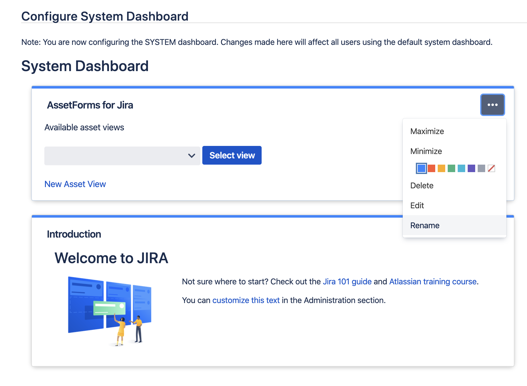 System Dashboard - Jira